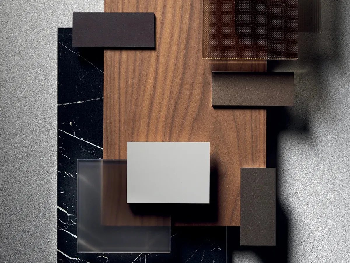 Samples of door finishes