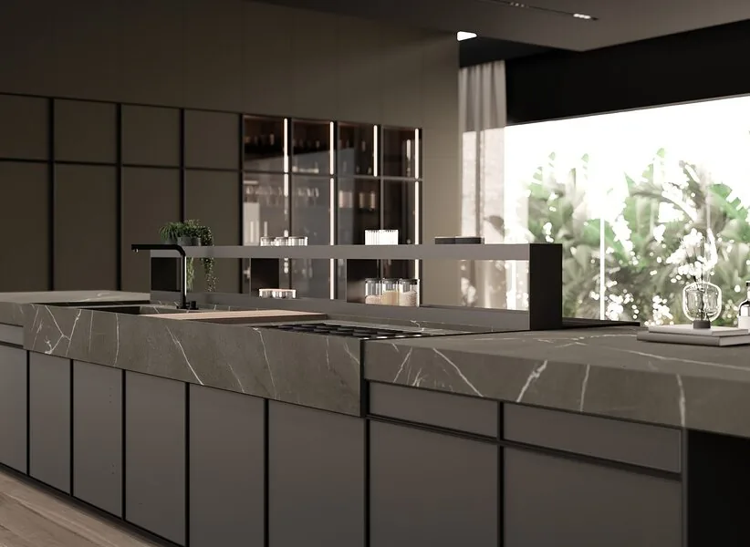 Dark marble and black profile