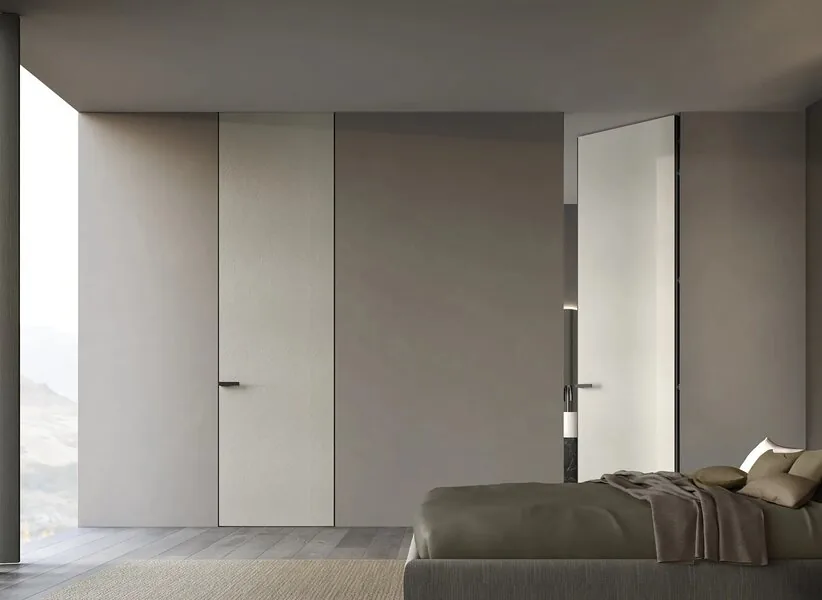 Doors flush with the wall