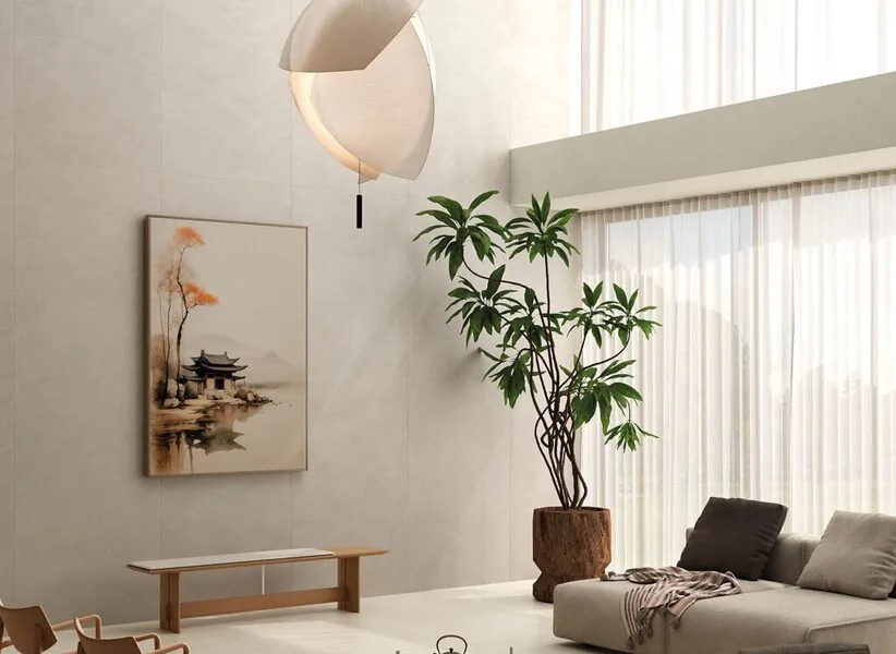 A living room opening onto the garden