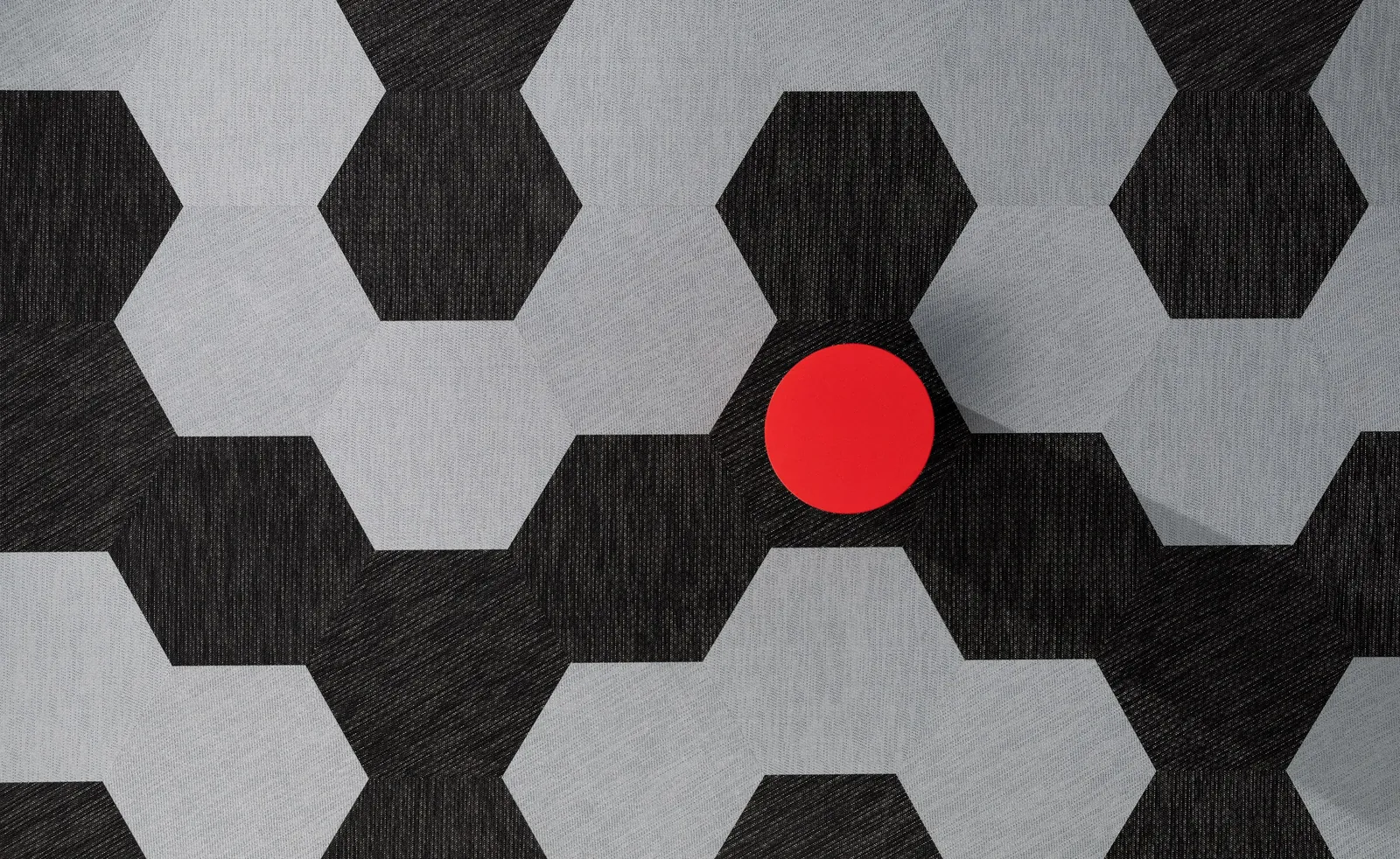 Bolon: hexágonos de dos colores forman un dibujo