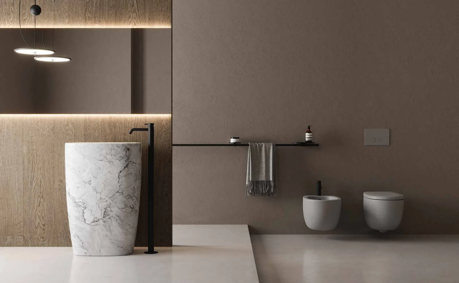Lavabo de mármol de Carrara
