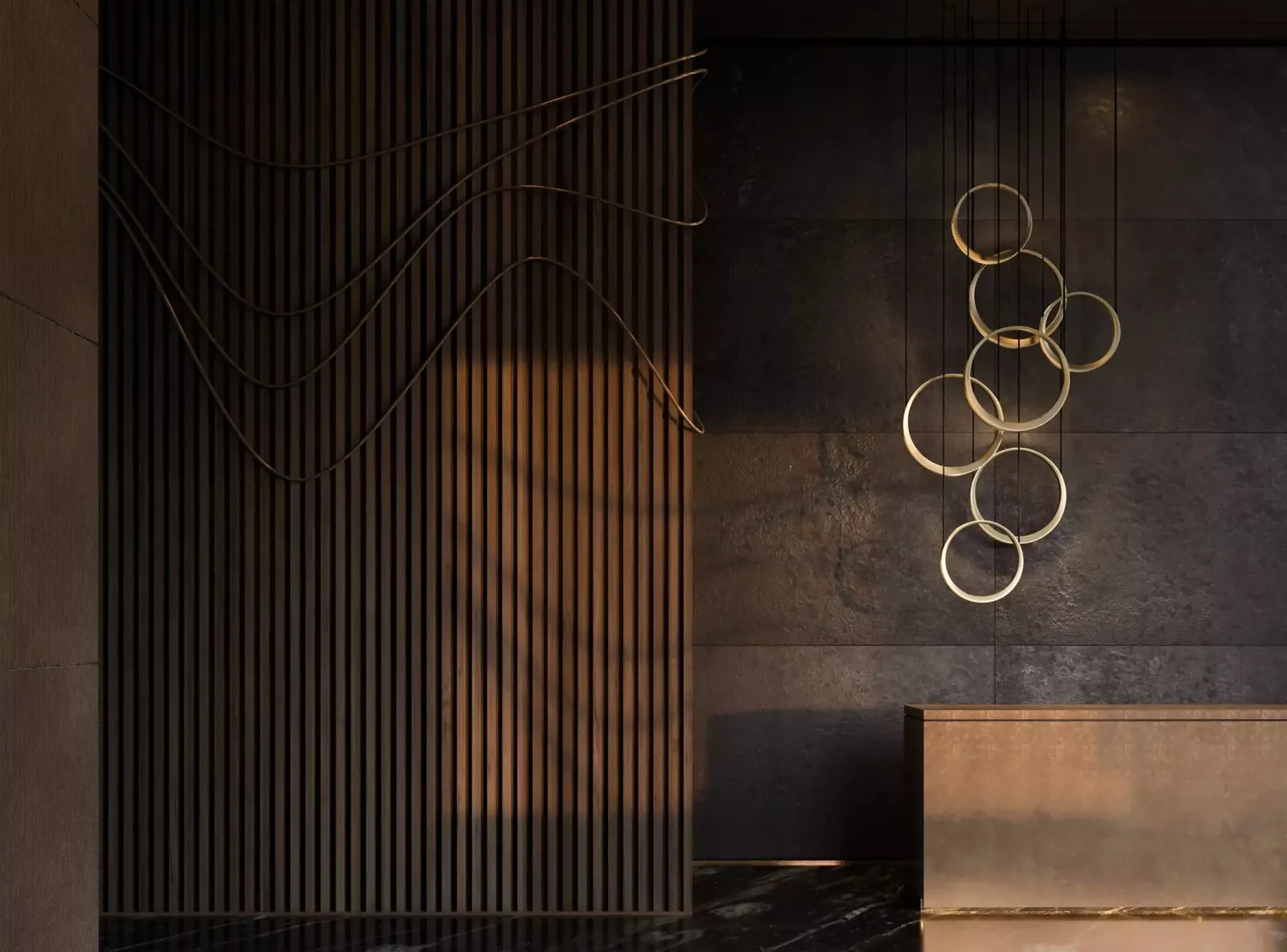 Moonlight: rings of brass and aluminium